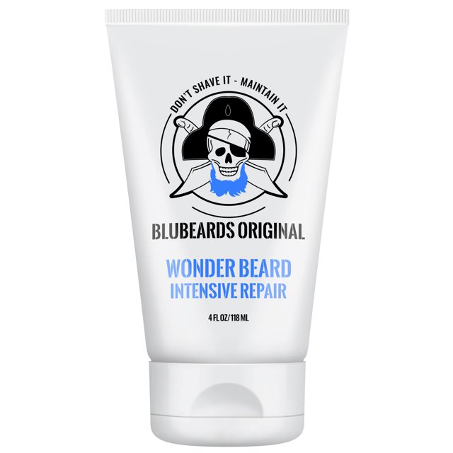 Bluebeards Original Wonder Beard Reparación Intensiva 4 oz. - Acondicionador de barba para hombres con aceite de semilla de espuma de prado y aminoácidos para restaurar profundamente, suavizar y rejuv