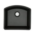 thumbnail image 5 of 23" x 21" Quartz Kitchen Sink, Single Bowl Sink, D-Shaped Sink, Drop-in Sink, Undermount Sink, Granite Kitchen Sink, Galaxy Black Kitchen Sink by Lexicon Platinum LP-2321D-K-SO, 5 of 10
