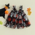 thumbnail image 4 of Douhoow Kid Girl Halloween Pumpkin Tulle Dress Baby Sleeveless Square Neck Tutu Dresses 0-4 Years, 4 of 8