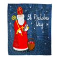thumbnail image 1 of SIDONKU Throw Blanket 58x80 Inches Red Sinterklaas Saint Nicholas in The Night Drawing Belgian Cartoon Celebrate Warm Flannel Soft Blanket for Couch Sofa Bed, 1 of 1