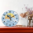 thumbnail image 2 of SKYSONIC Sun Wave Dolphin Wall Clock 10 Inch Silent Non Ticking Round Clock Oil Painting Clock Easy to Read Clock for Living Room Bedroom Bathroom Home Decor, 2 of 7