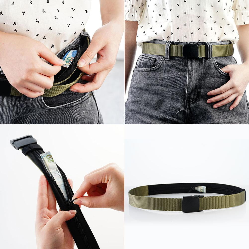 Secret Money Belt Hidden Wallet Running Belt Travel Safetys Waist Holders K1W5