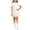 White, variant on Girls Back To School 3 Pieces Outfit Set Solid Color Short Sleeve Shirt and Pleated Skirt and Striped Socks Kids Performance Casual Clothing Set Teen Kids Clothing 3-16 Years