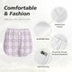 thumbnail image 4 of Balery Floral Purple Buffalo Plaid Pantalones cortos deportivos para mujer con forro y dos bolsillos, elásticos, para entrenamiento, gimnasio, yoga-XX-Large, 4 of 7