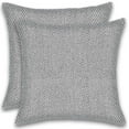 thumbnail image 1 of Herringbone Stripe Cotton Cushions Set of 2 Poly Filled With Zipper Machine Washable, 1 of 4