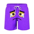 thumbnail image 4 of SGFCWSX Boys Swim Trunks Lightweight Graphic Elastic Waist Quick Dry Summer Beach Shorts for Teens Purple Size 13-14 Years, 4 of 6