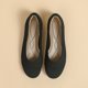 thumbnail image 4 of Zapatos Piso Caminando Planos Ballet Mujeres Tejido Punta Redonda en Cuña Baja para La Vestimenta Oficina Casual, 4 of 9
