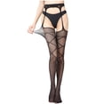 thumbnail image 1 of Intimates Women's Long Tube Suspender Socks Open File Temptation Panties Silk Stockings, 1 of 8