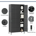 thumbnail image 4 of AUHUP Metal Locker for Employees with lock, Industrial Steel Storage Locker for School Gym Home Office Staff, Black-18 Doors Metal Storage Cabinet, 4 of 10