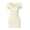White, variant on Women Ribbed Seamless Bodycon Mini Dress Square Neck Short Sleeve High Stretch Slim Fit Club Party Pencil Dress Black S