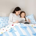 thumbnail image 5 of Erosebridal Blue Bowtie Personalized Gifts 7-Piece Bedding Comforter Set,Cartoon Coquette Bows King Bedding Sets For Kids,Reversible, 5 of 7