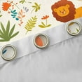 thumbnail image 4 of Castle Fairy Kawaii Elephants Giraffe Lion Blackout Curtains Set of 2 (52x84 Each) for Kids Children,Cartoon Animal Window Curtains,Botanical Plants Leaves Curtains and Drapes,Super Cozy Room Decor, 4 of 6