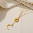 thumbnail image 4 of NICKSUN Dainty Sun Moon Star Pendant Necklace 18k Gold Plated Sunburst Women Necklace Jewelry, 4 of 7