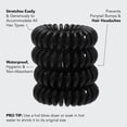 thumbnail image 3 of Wusi Spiral Hair Ties for Women, No Dent Hair Ties, Phone Cord Hair Ties, Women Ponytail Coils Hair Ties No Crease - 4 Pcs, Black, 3 of 5