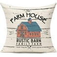 thumbnail image 5 of Farmhouse Throw Pillow Covers Cases Cushion Decor Decorations 18x18 Set of 4 for Sofa Couch Outdoor Retro Farm Animals Cow Car Truck Cock Rustic Spring Christmas, 5 of 5