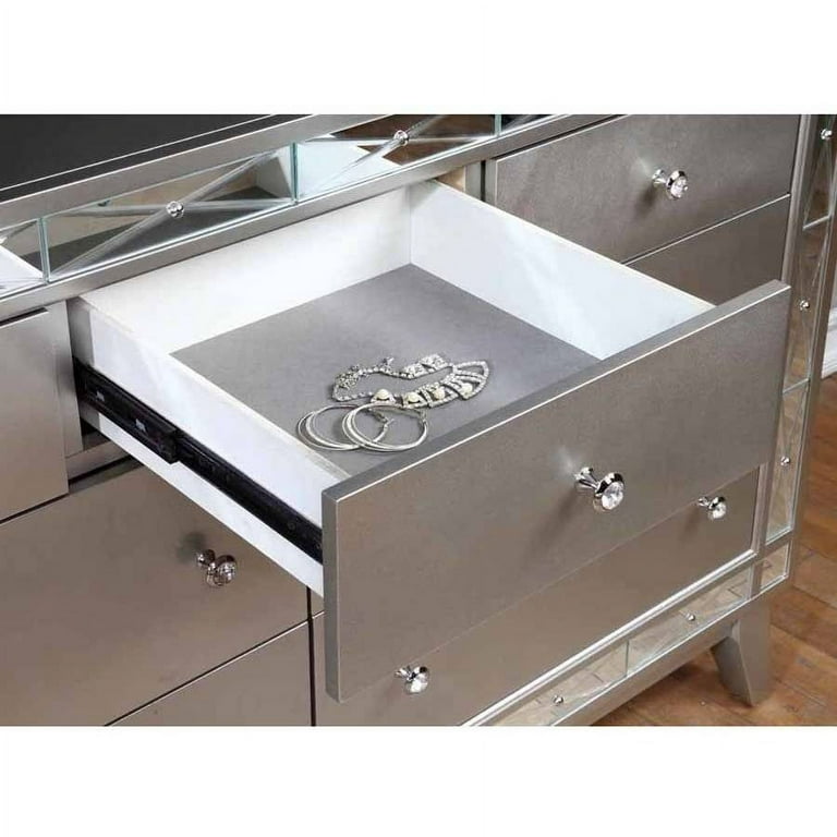 Coaster Company Leighton Modern Master Bedroom Dresser, Metallic Mercury -  Walmart.com