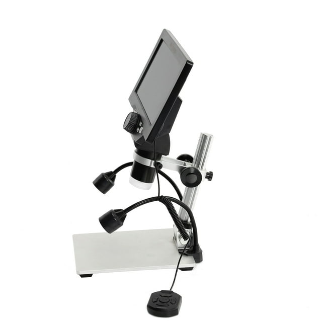 Microscope,And Two Auxiliary Amplification With 12mp 1-1200x Color Screen Stand And 7 Inch Metal Stand Display 12mp B1200 Lcd Display With Metal 1-1200x Amplification Screen Lcd Microscope 7