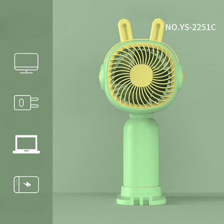 

New Handheld Cartoon Cute Mini Fan Portable Mobile Phone Holder Desktop