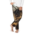 thumbnail image 2 of Wukai Skull Butterfly Sunflower Print Teenagers' Pajama Pant Sleep Pajama Lounge Pant PJ Bottoms with Pockets and Button Fly(Available in Big & Tall)-Small, 2 of 6