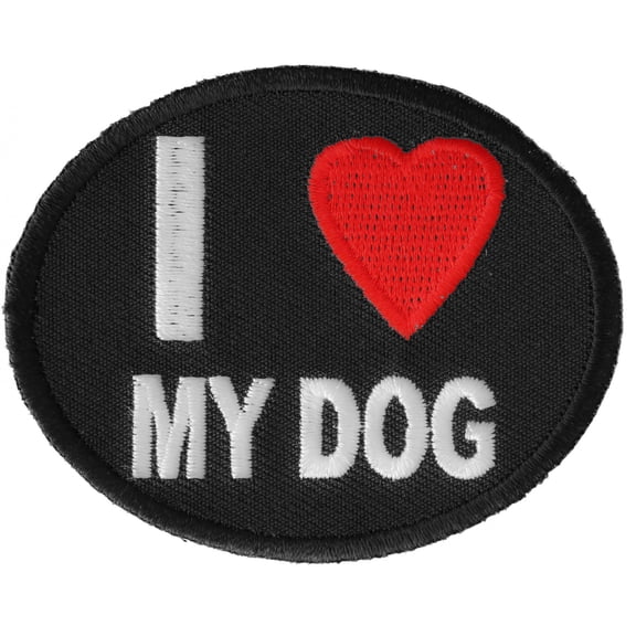I Love My Dog Iron on Morale Patch