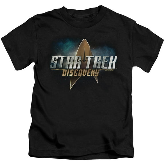 Star Trek Discovery Discovery Logo Youth 18/1 T-Shirt Black