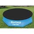 thumbnail image 2 of Open Box Bestway Round PVC 8 Foot Pool Cover for Above Ground Pro Frame Pools, 2 of 6