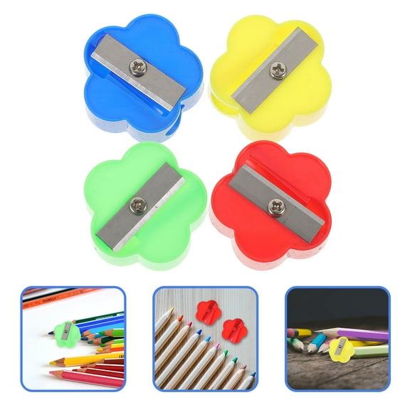 LEORX 40 Pieces Portable Pencil Sharpeners for Students with ABS Material Assorted Color