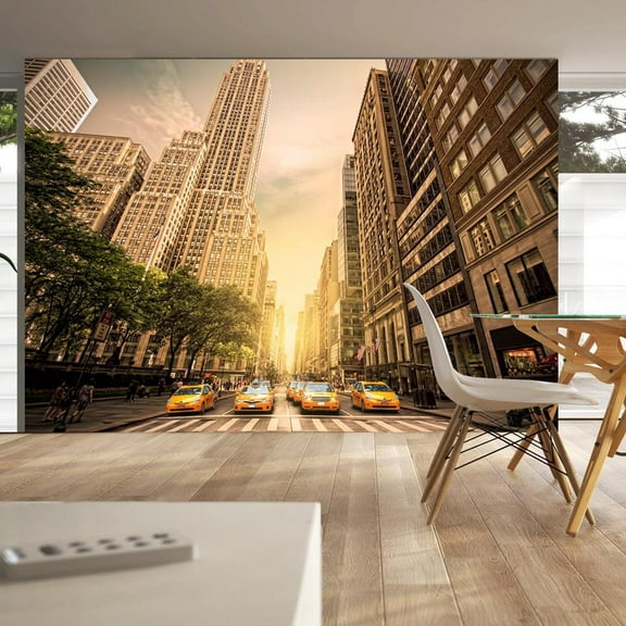 Tiptophomedecor New York Wallpaper Wall Mural - In The Shadow Of Skyscrapers