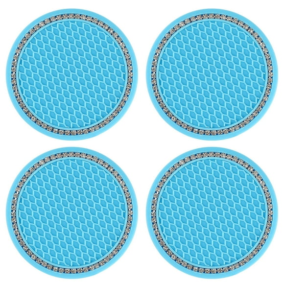 Apmemiss 4 Pcs Coussin de Siège de Voiture en Forme de Diamant pour Tasse, Bouteille, Coussin Antidérapant en Silicone