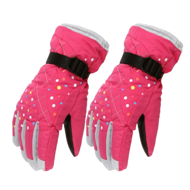 Naiovety 1 par de guantes de nieve gruesos para mantener el calor en invierno, accesorio de ropa, guante de esquí con forro flexible, calentador de manos Suministros térmicos Rosa roja Naiovety HA059842-05B