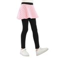 thumbnail image 2 of Girls Footless Leggings with Ruffle Tutu Skirt Plaid Stretchy Ruffle Tight Pants for Toddler Kids 3-11 Years, 2 of 6