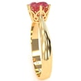 thumbnail image 5 of Crown Setting Pink Tourmaline Engagement Ring In 14k Yellow Gold, 5 of 6