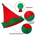 thumbnail image 4 of YUUZONE Classic Red and Green Christmas Hat Santa Claus Hat Pointed Elf Hat for Vacation, 4 of 12