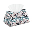 thumbnail image 2 of Lsque Butterfly Printed Long Tissue Box Cover Holder, Facial Paper Organizer Dispenser,Triangle with Bottom Belt, PVC Leather Decorative Organizer, 2 of 9