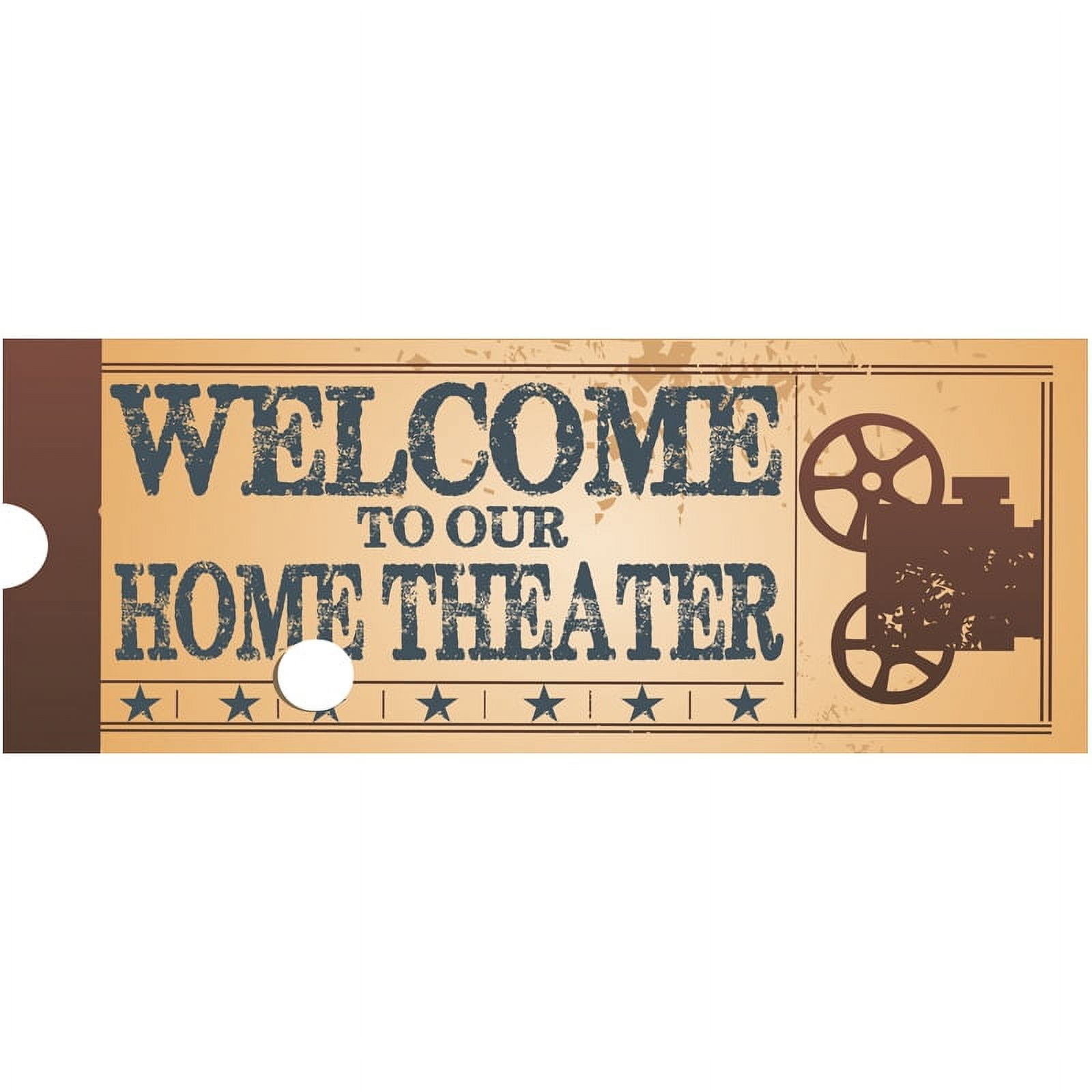 Home Theater Metal Sign