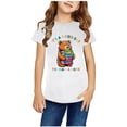 thumbnail image 4 of Zwiiyzr Summer Shirts for Girls and Boy Toddler Kids "It'S A Good Day To Read A Book" Short Sleeve Round Neck Tee for 3-14 Years White, 4 of 4