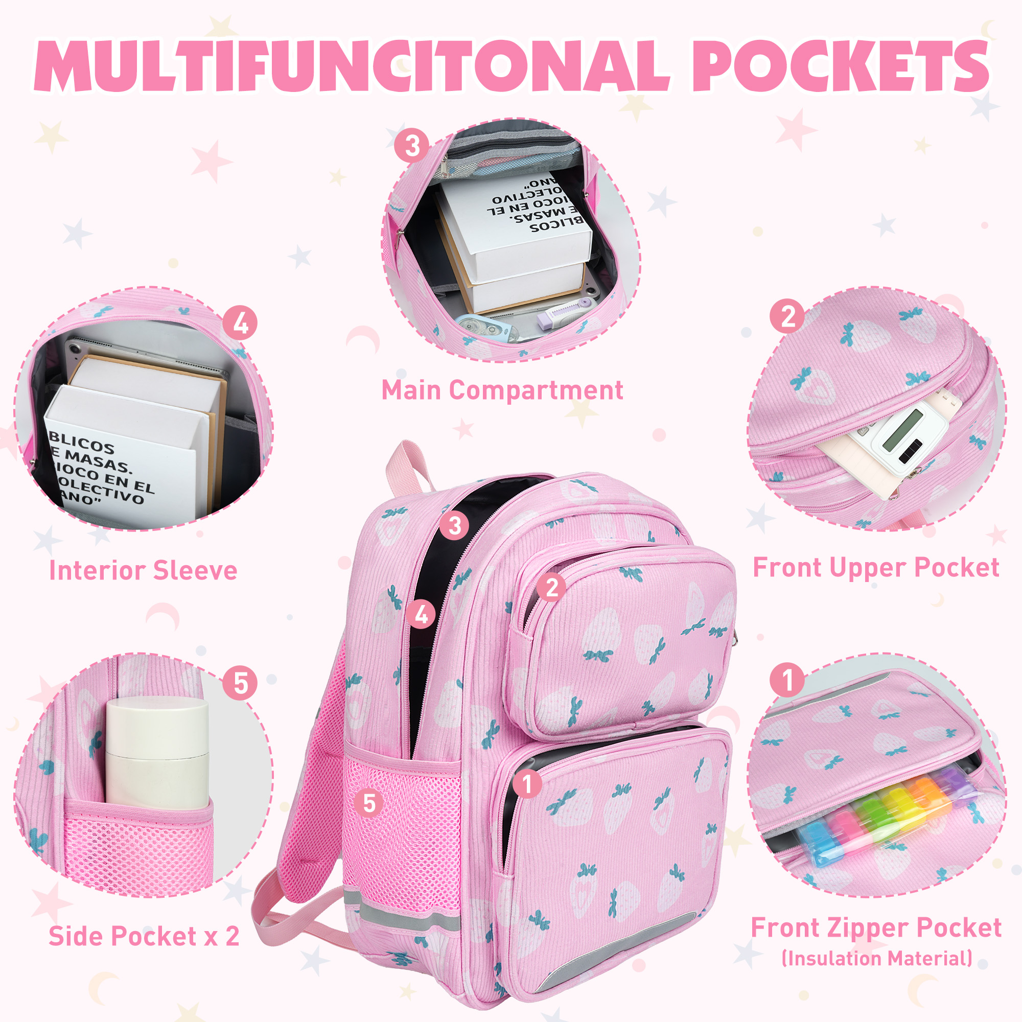 DAKIMOE Corduroy Toddler Backpack for Kids photo 8