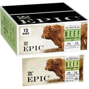 EPIC Beef Uncured Bacon Apple Bars, Whole 30, Paleo Friendly, Protein Bar, 12 Count, 15.6 oz