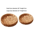 thumbnail image 5 of Round Wicker Baskets,Hand Woven Tray Storage Baskets Natural Water Hyacinth Small Basket for Fruit Kitchen Table, 5 of 5