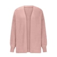 thumbnail image 5 of Juebong Womens Oversized Cardigan Sweaters Casual Long Lantern Sleeve Cardigans Open Front Chunky Knit Fall Sweater Coats Pink,L, 5 of 7