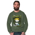 thumbnail image 4 of Retro Comic Stay Humble Hustle Hard Men's Crewneck Sweatshirt Brisco Brands S, 4 of 6