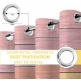 thumbnail image 6 of Pink Wooden Grain Blackout Curtains for Bedroom/Living Room, Thermal Insulated Kitchen Curtains, Vintage Chic Geometric Ombre Teal Grommet Darkening Window Treatment Drapes 52"x72"x2, 6 of 8