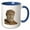 Blue/White, variant on 3drose, Aristotle Greek Philosopher Statue Aphrodisias Vector Art, 11oz Mug