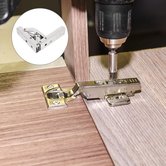 IFANLANDOR 4pcs Corner Cabinet Door Hinges Rolled Steel Plate Easy Installation for Home Use