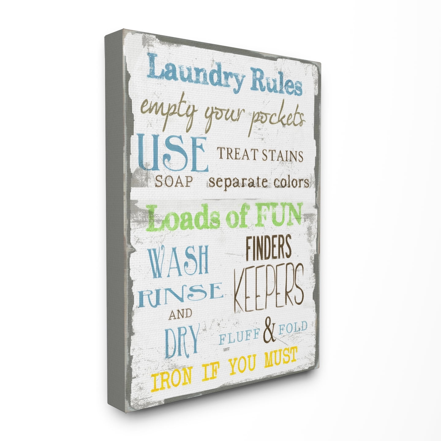 The Stupell Home Decor Collection Laundry Rules Typography Bathroom XXL