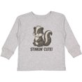 thumbnail image 3 of Inktastic Adorable Skunk 'stinkin' Cute' Graphic Boys or Girls Long Sleeve Toddler T-Shirt, 3 of 5
