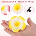 thumbnail image 4 of FRCOLOR 24 pinzas para el cabello con forma de flor de plumeria hawaiana de 2.4 pulgadas, accesorio para el cabello para decoración de eventos, bodas y fiestas en la playa (12 colores), 4 of 7