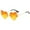 Yellow, variant on XASZHN Heart Shape Vintage Sunglasses Women欧美个性 Rimless Colorful Metal Frame Sun Glasses Purple One Size