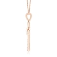 thumbnail image 2 of ANGARA Lab Grown Diamond Cross & Sideways Infinity Pendant for Women in 14K Rose Gold (Size-2.6mm| Color-F-G| Clarity-VS) | Anniversary, Jewelry Gift for Women | Lab-Grown Diamond Necklace, 2 of 8