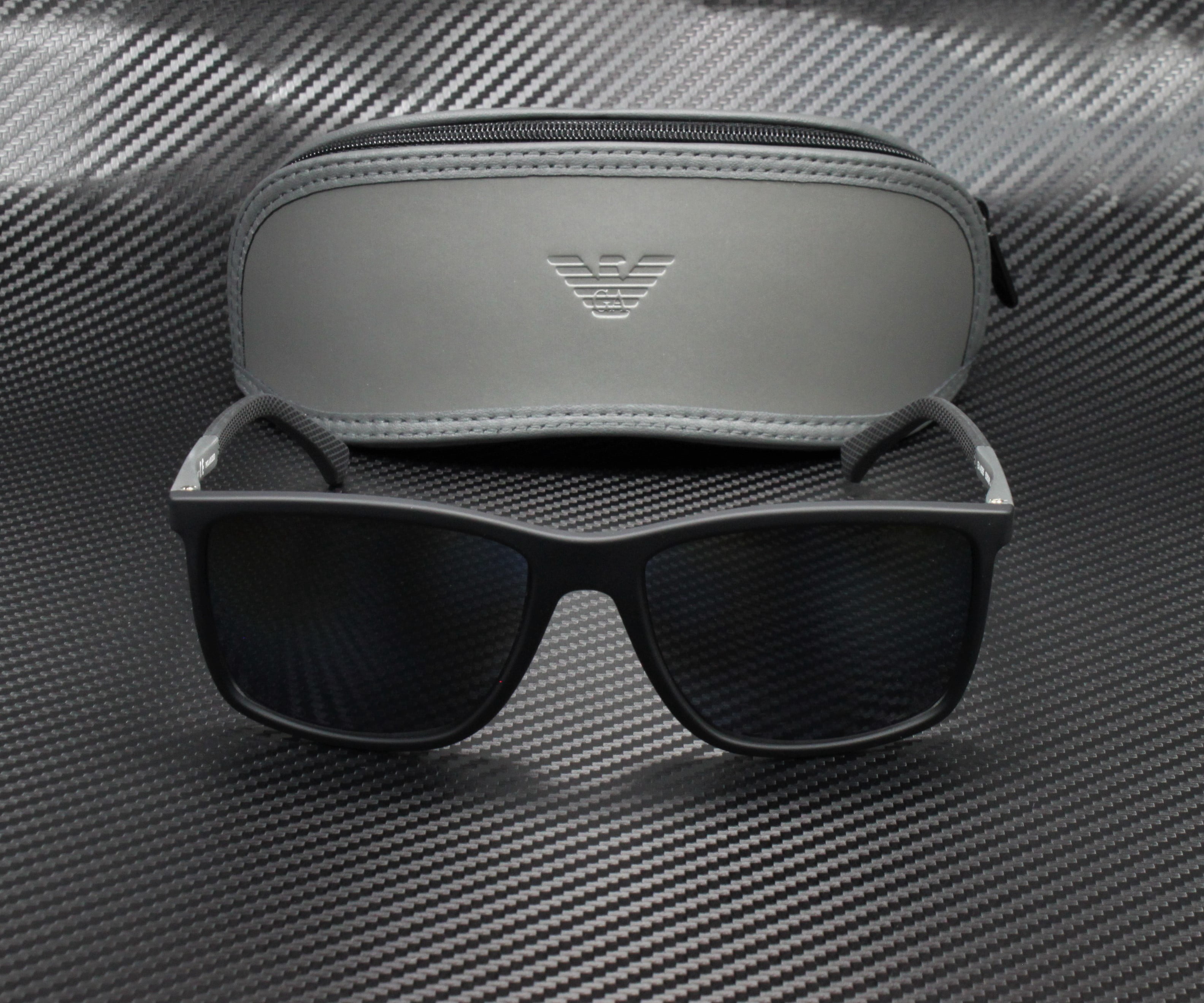 EMPORIO ARMANI EA4058 506381 Black Rubber Polarized Grey 58 mm Men's Sunglasses